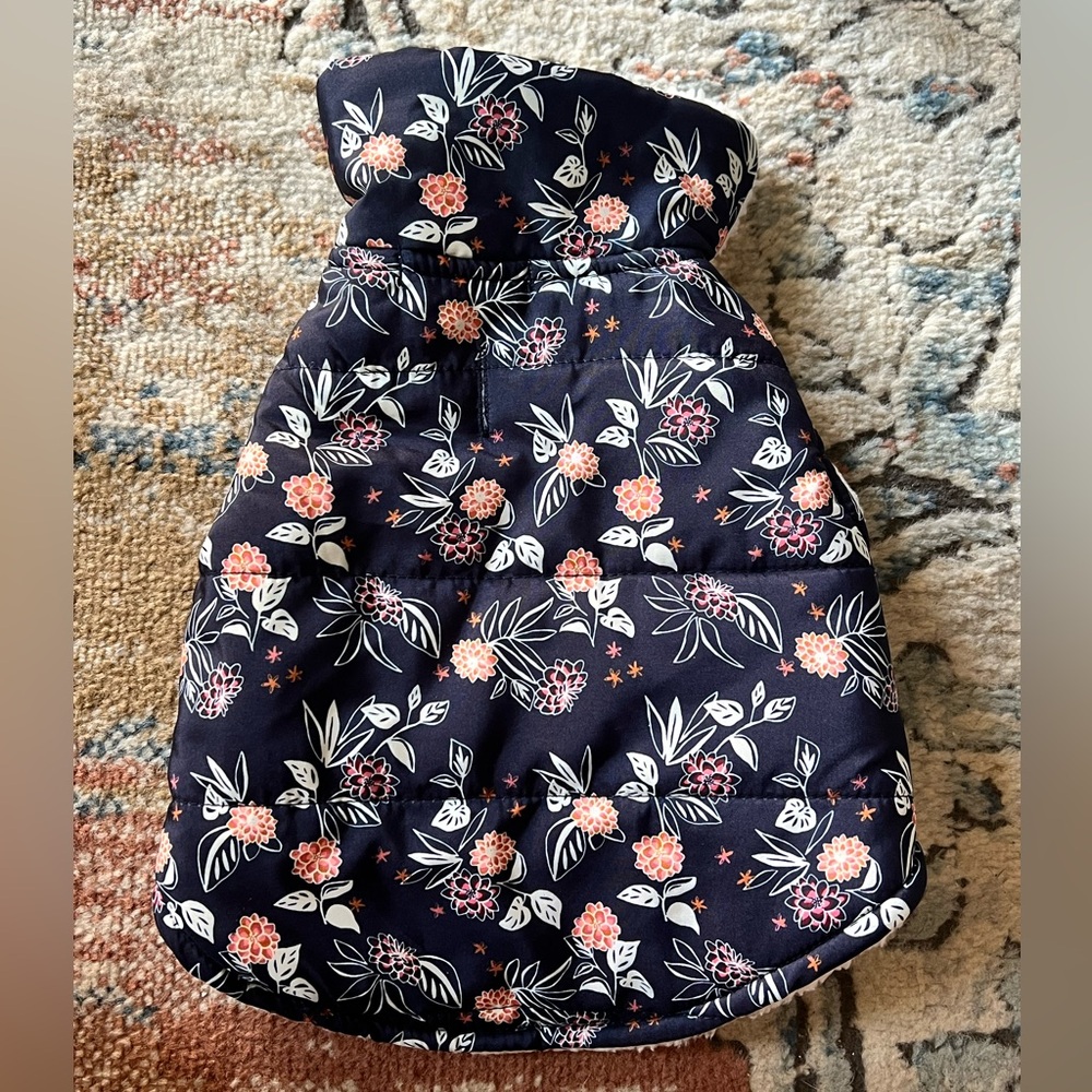 C&C California Floral Dog Jacket - Navy and Pink